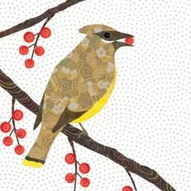 Bird & berries 25 x 25cm