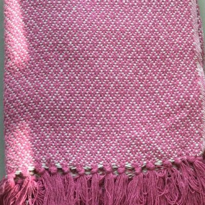 Rosalie plaid van gerecycleerd katoen roze