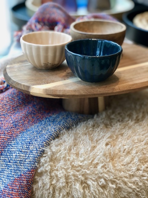 Clarita plaid van Bloomingville in blauw, oranje en beige - Afbeelding 6