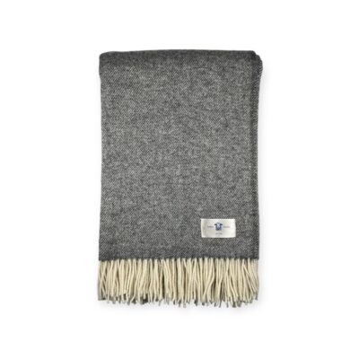 Grijze plaid in wol XXL