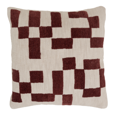 Kussen Mole met geometrisch patroon