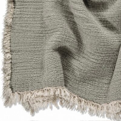 XL katoenen plaid gemoltoneerd grijs/beige