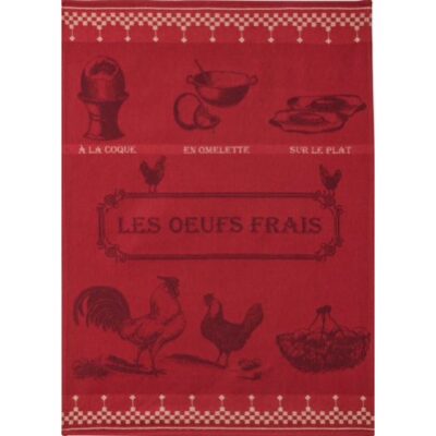 Theedoek "Les oeufs frais"