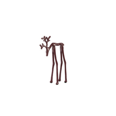 Hert in metaal Shiny Burgundy M